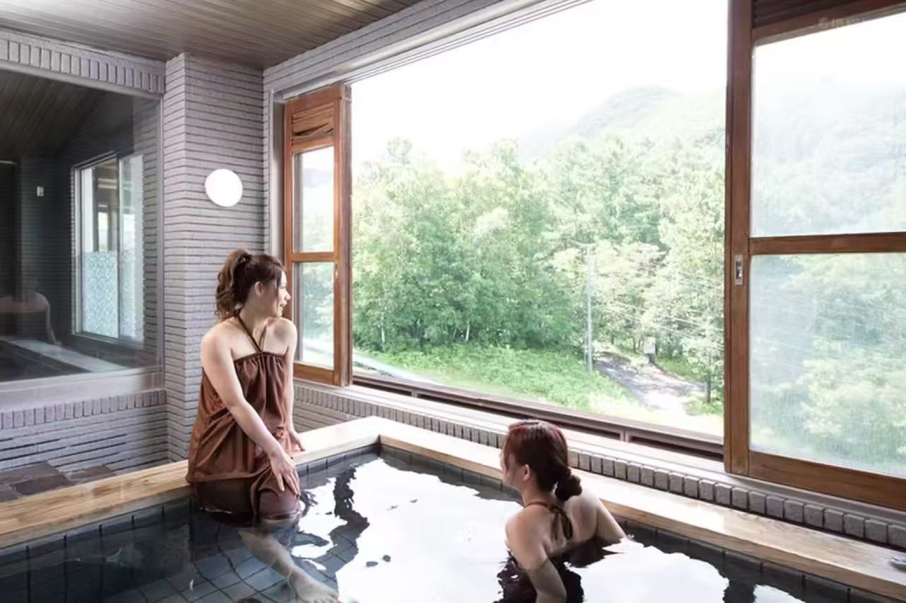 Mountain onsen at an X-CAMP hotel